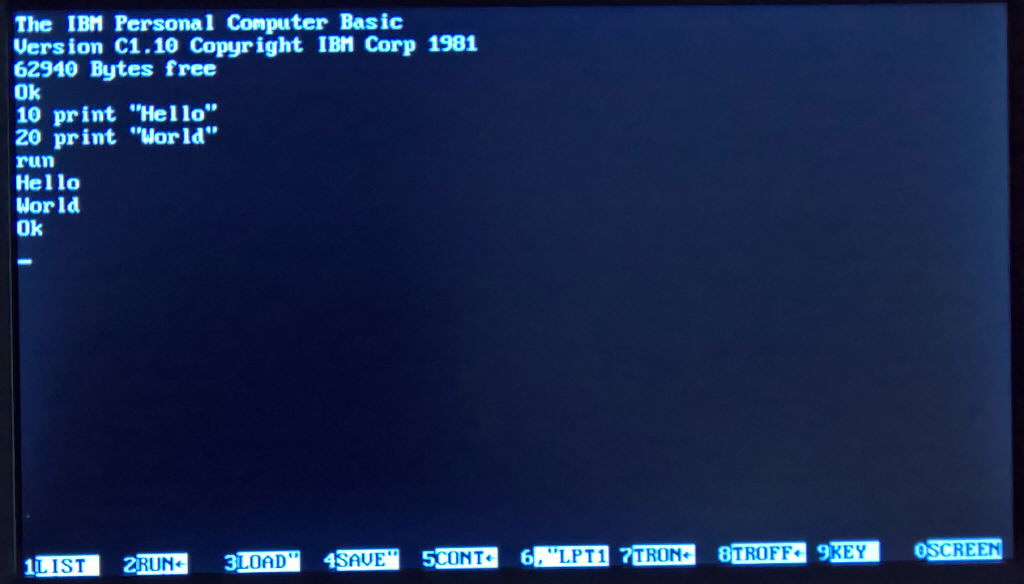 IBM PS/2 M30 BASIC